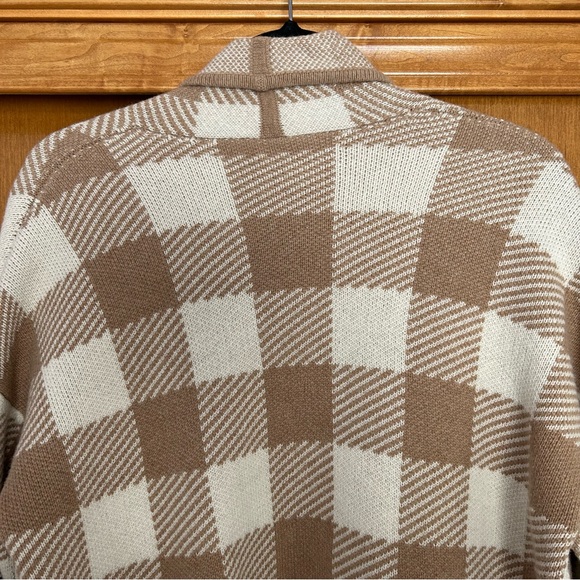 Madewell Minetta Sweater Longline Coat in Buffalo Check Wool Blend Size Small - Picture 10 of 10